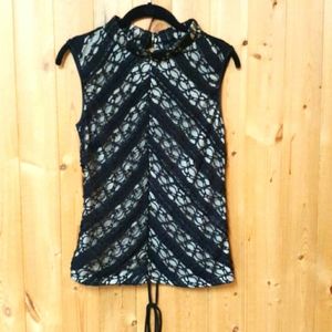 BKE Boutique lace shirt